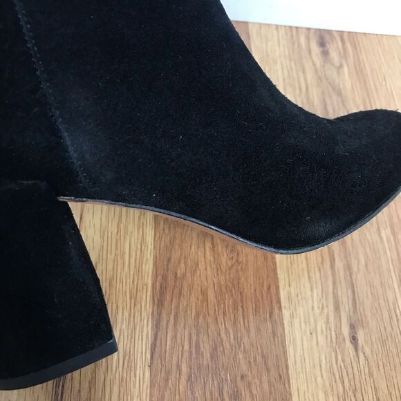 THURSDAY BOOT CO Highline Black‎ Suede Ankle Bootie Chunky Heel Size 5.5 - Picture 14 of 15